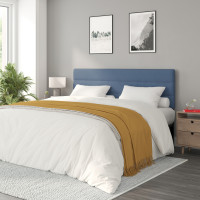 Flash Furniture TW-3WLHB21-BL-K-GG Paxton King Channel Stitched Fabric Upholstered Headboard, Adjustable Height from  44.5